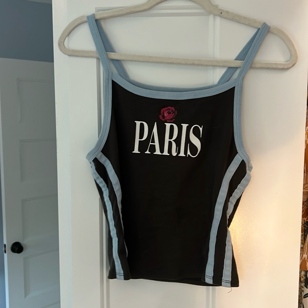 BDG by Urban Outfitters  PARIS Fitted Crop Tank Top - L